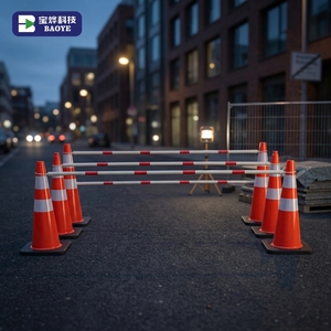 Cono de Tráfico de PVC Naranja de 750 mm con Cinta Reflectante Prismática de Alta Intensidad para Seguridad Vial en Aeropuertos y Carreteras - Product Image 1