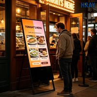 Pantalla LCD TFT HRAY de 49 Pulgadas con Marco Delgado para Señalización Digital en Centros Comerciales, Restaurantes y Menús, Compatible con OEM y ODM