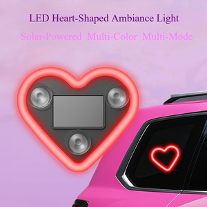 New zhouzi RTS-ES-XL 12V năng lượng mặt trời-Powered <span class=keywords><strong>Led</strong></span> Tim trang trí ánh sáng cho xe ô tô phía sau cảnh báo trang trí nội thất - Product Image 2