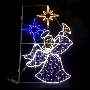 Dış Mekan Sokak Aydınlatma Direği Motif Işık Dekorasyonu Festivali Dış Mekan Su Geçirmez Noel Süslemeleri Led Direk Motif Sokak Lambaları - Product Image 5