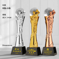 Événement sportif or argent laiton cristal basket-ball football baseball balle de golf trophée sportif champion