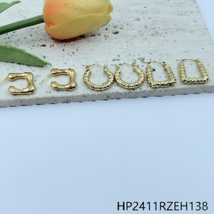 Orecchini pendenti alla moda placcati in oro 3 paia Per carta alla moda design Value Pack Per Look quotidiano o festa - Product Image 1