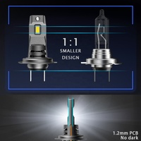 Systèmes d'éclairage automobile DC 8V-12V 80W avec ventilateur intégré Ampoule de voiture à double faisceau I7S H4 Phare LED