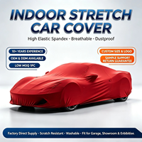 Housse de voiture personnalisée en velours extensible 4 directions pour parking intérieur, sac de rangement souterrain pliable, publicité pour exposition automobile pour berlines