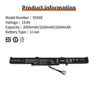 Batterie d'ordinateur portable A41-X550E pour ASUS X450E X450JF X550ZA X750JA X751MA X751NV X751LA F751LDV K450E A450JN K751LN