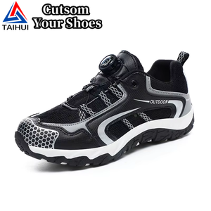 Chaussures de randonnée pour femmes en gros, légères, respirantes, en cuir et maille, baskets de trekking, chaussures de marche d'extérieur, usine OEM/ODM - Product Image 1