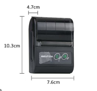 Printer Thermal Mini 2-inci 58mm Bekas, Antarmuka USB+, Resolusi 203dpi, Baterai 1200mAh untuk Penggunaan Ritel Portabel