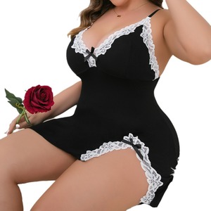 SMOOTH Camicia <span class=keywords><strong>da</strong></span> <span class=keywords><strong>Notte</strong></span> Sexy in Modal <span class=keywords><strong>Taglie</strong></span> <span class=keywords><strong>Forti</strong></span>, Abbigliamento <span class=keywords><strong>da</strong></span> Casa Morbido e Snellente per Donne - Product Image 5