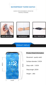 Tự làm mới nóng sáng tạo dây đeo cổ tay tùy chỉnh bán buôn LED thông minh kỹ thuật số cổ tay Giấy không thấm nước Đồng hồ cho món quà - Product Image 3