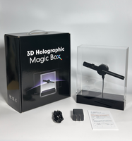 Mini Ventilador Holográfico 3D de Escritorio, Proyector de Hologramas Pequeño para Interiores, Opción OEM, 1 Año de Garantía, Control Remoto por Aplicación, Ideal para Regalo