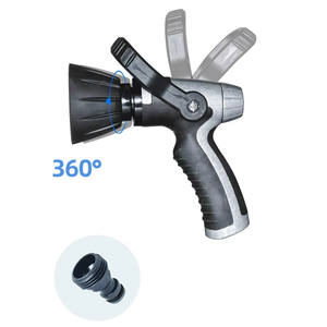 Pistolet pulvérisateur manuel pour tuyau d'arrosage de jardin avec contrôle de l'eau, pour le lavage de voitures et des animaux domestiques, pistolet de nettoyage pour lavage de voiture type lance de pompier - Product Image 3