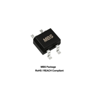 Rectificador de puente monofásico pasivado por vidrio MB6S 600V 0.8A para fuente de alimentación, 100% original, código de lote rastreable