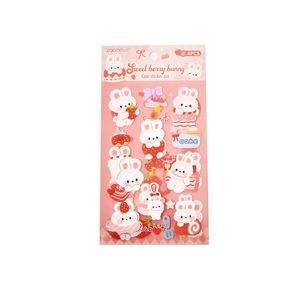 4 <b>Sheets</b> Per Pack Soft and Cuddly Moments Series Cute Cartoon DIY Notebook Decal <b>Stickers</b> - Product Image 5