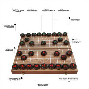 Jeu d'échecs chinois en bois massif HAIWEGO, jouet éducatif pour enfants, développement de la pensée logique, interaction parent-enfant, jeux d'échecs unisexes - Product Image 3