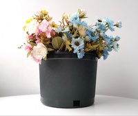 Pot de fleurs rond en PP noir 2026, très vendu, pour pépinière et jardin, pots de fleurs de plusieurs tailles, écologiques, avec revêtement époxy, modernes et élégants, pour utilisation au sol