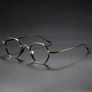KMN152 패션 남성용 안경 프레임 남성용 순수 티타늄 안경 프레임 여성용 광학 처방 근시 안경 2024