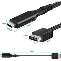 Adaptateur PS2 vers HD, console de jeu connectée à la télévision, câble de conversion haute définition, câble de conversion PS2 vers HD 1 mètre