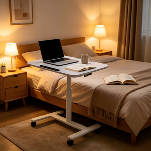 Best Price Space Saving MDF <strong>Top</strong> Height Adjustable <strong>Rolling</strong> <strong>Desk</strong> for Apartment Leisure Learning Office Use - Product Image 6