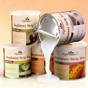 Lifestance 800g Cire douce dépilatoire au sucre et à la cire d'abeille, naturelle et indolore, en pot, pour le visage et le maillot - Product Image 2