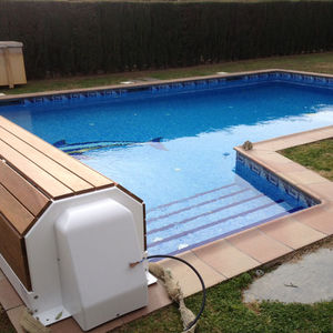 Couverture de <span class=keywords><strong>piscine</strong></span> automatique en PVC rigide à lattes, lattes de haute qualité, installation sous l'eau - Product Image 2