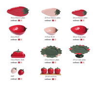Service de table en céramique LovingHome Europe, motif fraise rouge, nouveau design mignon, assiettes et plats irréguliers en porcelaine