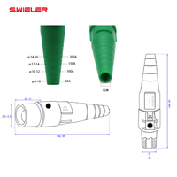 Connecteur Cam-Lock 400A, prise mâle, fiches d'alimentation, contact en cuivre laiton, prise industrielle CEE, connecteur Camlock 400A pour distributeur