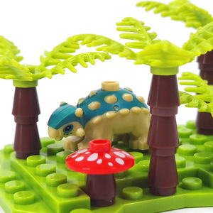 Ensembles de blocs de construction pour le monde jurassique jouet bébé Ankylosaurus Minidoll période crétacée dinosaure blindé jouets en plastique - Product Image 3