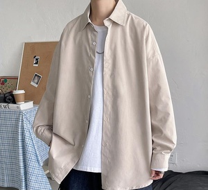 Camisas <span class=keywords><strong>de</strong></span> Manga Larga Negras <span class=keywords><strong>de</strong></span> <span class=keywords><strong>Moda</strong></span> Coreana Juvenil <span class=keywords><strong>2023</strong></span>, Camisa Negra Extra Grande Harajuku para Hombre, Camisas con Botones, <span class=keywords><strong>Blusas</strong></span> 5XL - Product Image 4