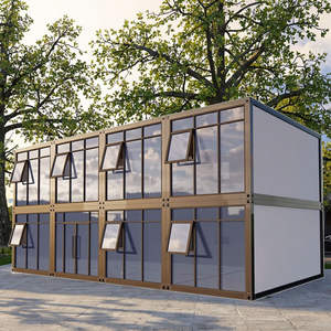 <span class=keywords><strong>Maison</strong></span> conteneur à 2 étages, moderne, avec murs entièrement vitrés, bâtiment <span class=keywords><strong>de</strong></span> bureau préfabriqué modulaire, espace <span class=keywords><strong>de</strong></span> loisirs, design transparent, <span class=keywords><strong>maison</strong></span> mobile - Product Image 2