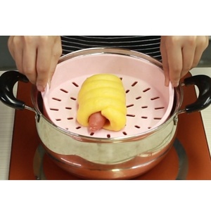 Streamer de Silicona para alimentos, olla de 20cm, impermeable, utensilios de cocina seguros, <span class=keywords><strong>Vaporera</strong></span> de Silicona ODM OEM, novedad - Product Image 6