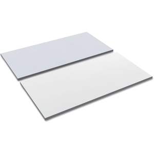 Plateau de table rectangulaire en stratifié réversible Alera 59,38 l x 23,63 prof. blanc/gris pour tables de conférence - Product Image 1