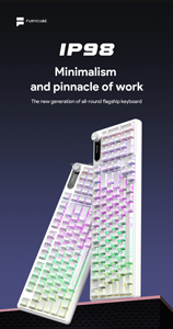 คีย์บอร์ดแบบถอดได้ 98 ปุ่ม แบบมีสาย/ไร้สาย กันน้ำ ให้ความรู้สึกเหมือนคีย์บอร์ดแบบกลไก พร้อมไฟ RGB และปุ่มกดแบบ PBT ที่มีไฟด้านข้าง และปุ่มปรับระดับเสียง สำหรับ PC/Mac - Product Image 4