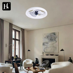 Ventilador de techo inteligente de 19.7 pulgadas con luz, 6 velocidades, 3 colores, control remoto, temporizador, para sala de estar y dormitorio, con ventilador y luz LED - Product Image 6