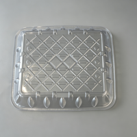 Transparante diepvriesverpakkingen, blisterverpakkingen, wegwerp plastic bakjes voor vers vlees, fruit, vis en diepvriesproducten.
