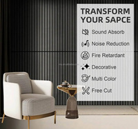 Panel Acústico de Pared Akupanel de MDF de Fácil Instalación, Ignífugo, Insonorizante, para Uso Doméstico, Decoración Elegante para Pared y Techo