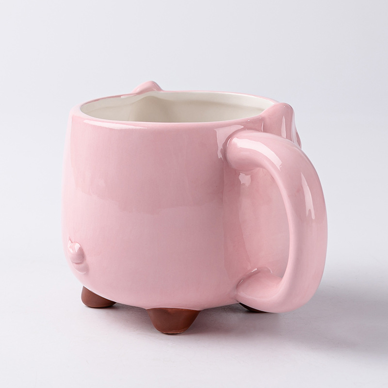 Taza Con Tapa Cerámica Rosa Miniso desde $ 179.90