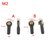 Lot de 50 connecteurs de liaison RC en nylon noir M2, M2.5, M3 pour tiges de direction d'avions miniatures, accessoires et pièces de rechange