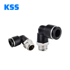 وصلات تعمل بالهواء المضغوط من سلسلة <span class=keywords><strong>PL</strong></span> بلمسة واحدة مقرنة سريعة مع خيط ذكر لدفع أنبوب خرطوم أنبوب بلاستيكي النحاس-مجموعات أجزاء تعمل بالهواء المضغوط - Product Image 2