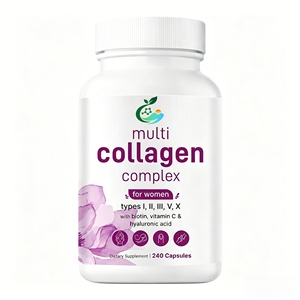 Collagène multi-sources de la marque State-owned Capital, peptides de types I, II, <span class=keywords><strong>III</strong></span>, V, X avec vitamine C pour le soutien du bien-être de la peau, des articulations et des os - Product Image 1