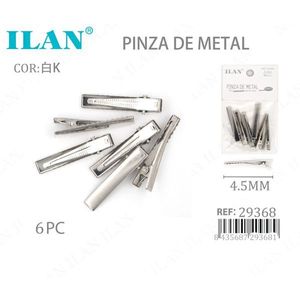 Ilan Mollette in Metallo da 4,5 mm, Confezione da 6 per Fermagli da Abbigliamento - Product Image 1
