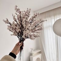 Rangkaian Bunga Gypsophila Buatan 5 Cabang Grosir Vintage, Dekorasi Rumah, Bunga Baby's Breath Palsu Realistis