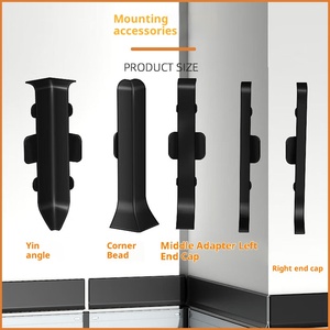 Stile di vendita caldo di battiscopa curvo in lega di alluminio <span class=keywords><strong>adesivo</strong></span> con superficie di pittura di ossidazione - Product Image 4