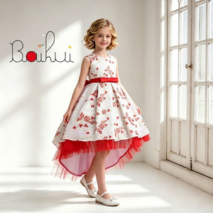 Noble princesa flor chica vestido de cola larga boda Vestido s para 4-14 años de la moda vestido de noche - Product Image 1