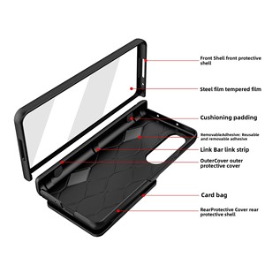 เคสป้องกันรอบด้านสำหรับ Samsung Galaxy Z Fold 4 มาพร้อมที่ใส่การ์ดแบบถอดได้ ฝาปิดเลนส์แบบเลื่อน และ - Product Image 4