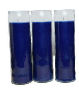 Bougie en verre bleue 7 jours pour attirer la richesse et bénir l'âme indienne, bougie magique OEM - Product Image 2