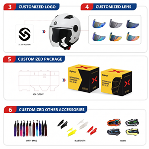 Casco de Motocicleta Tres Cuartos con Certificación DOT, Forro Interior de Rápida Extracción, Visera de Doble Lente, Buena Ventilación y Control del Calor - Product Image 5