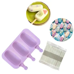 Forma de silicone para sorvete picolé, molde multi forma fácil de limpar picolés, moldes de silicone não tóxico para sorvete