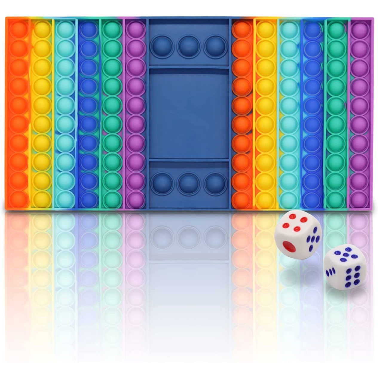 Новая силиконовая игрушка для шахматной доски, силиконовая Радужная шахматная доска, игрушка-антистресс, силиконовая декомпрессионная шахматная доска с пузырьками