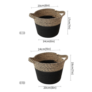 Panier de rangement en corde de coton JY avec salle de bain salon écologique panier de rangement en corde de coton - Product Image 2
