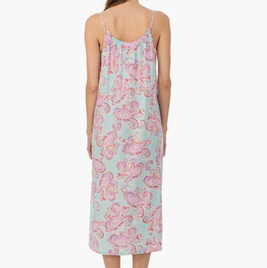 Abito Estivo Personalizzato con Stampa e Pieghe, Vestito Midi da Notte Adatto <span class=keywords><strong>per</strong></span> Clima Caldo, Indossabile Anche Fuori Casa, Abiti con Collo all'Americana - Product Image 3